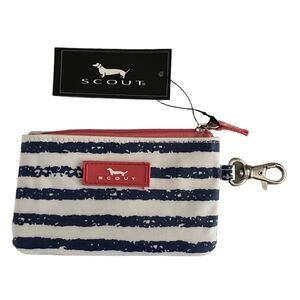 Scout Nautical Navy & White Striped IDKASE License/ID Holder Keychain